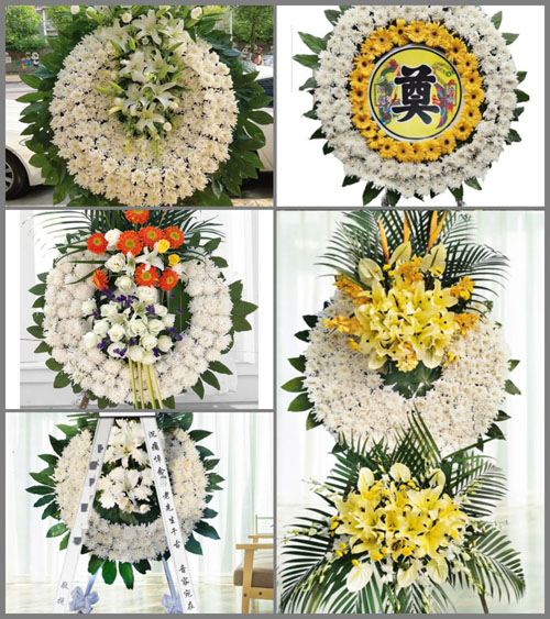 安徽阜阳市临泉县谭棚镇白行村花圈速递